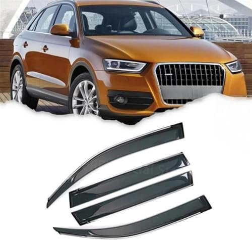 Caijiax Seitenfenster Windabweiser für Audi Q3 8U 2013-2018, Auto TüR Seitenscheiben Windabweiser Regen Abweisend.