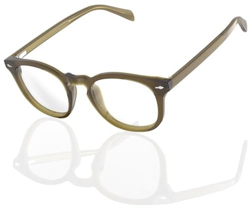 Epavouos Lesebrille Blaulichtfilter mit Sehstärke klare Sicht Komfortabel und langlebig (Olive, 1.5, x)