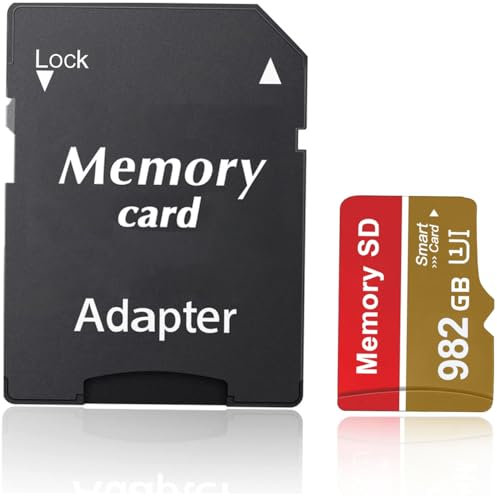 High-Speed 982GB Micro SD Card Durable Memory Card Micro SD For Camera V30 Ultra-Fast Reliable Micro TF Cards For 4k Video