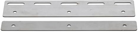 Zettl GmbH Befestigungssystem Klemm- und Pendelleiste 200 mm in Edelstahl, Befestigungsplatte für PVC Streifenvorhang, Lamellenvorhang aus weich PVC