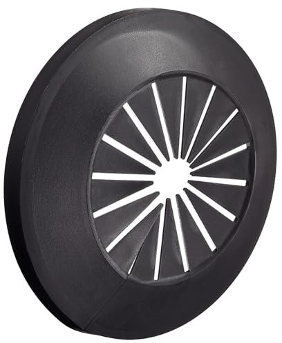 TOP-VIGOR Lot de 4 cache-tuyaux décoratifs de 15 mm à 40 mm en plastique PP pour tuyau d'eau, ligne de vidange, tuyau d'évacuation de toilettes, décoration murale et plomberie de salle de bain Noir