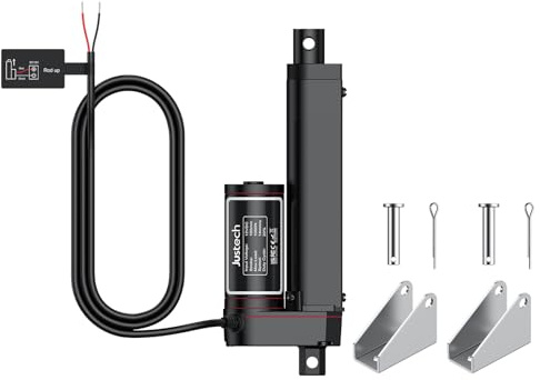 Justech 12V Linear Actuator Lineartechnik-Aktuatoren Lineartechnik 1000N/225LBS 100mm/4in Linearantrieb 14mm/s Heavy Duty Linearmotor Electric Motor Putter für Auto RV Elektrischer Fensteröffner usw