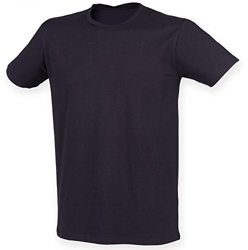 Skinni Fit Men Mens Feel Good Stretch Short Sleeve T-Shirt (2XL) (Navy)