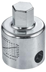 HEUER Sechskantaufsatz – für Schraubstock 160/180, inkl. Spindelschlüssel (Abmessungen 5,5 x 6,5 x 0,4 cm, Gewicht 0,4 kg, verzinkter Stahl) 193160