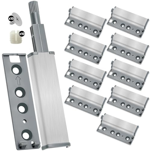 Leyrens Drucktüröffner push to open türöffner, 10 stück schranktür dämpfer, magnetisch softclose nachrüsten automatischer türöffner, druckschnapper arretierungen für schrank möbel schubladen