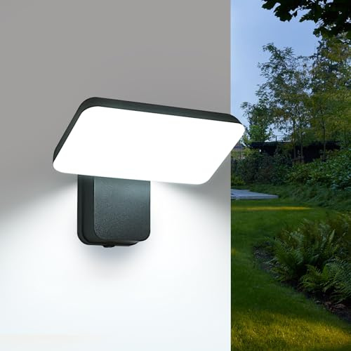Riserva Außenwandleuchte Schwarz, 16W IP65, 350 Grad, 6500K Kaltweiß