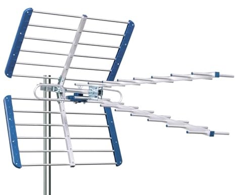 EDISION YAGI V 15db Außenantenne Terrestrisch 21-48 UHF, 5G LTE Filter, für den Empfang von digitalen DVB-T/T2 Kanäle, TV Antenne, Frequenzbereich 470-694Mhz, Länge 105cm, LTE700, Blau