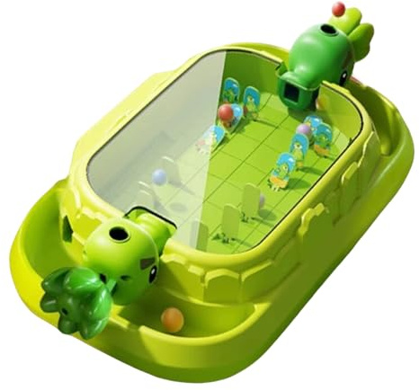 NPLSEO Plants Peashooter Toy Play Figure Playsets for Kids, 2 Player Pinball Battle Game with Marbles & Zombie Target Cards, Pinball Game Kids, Family Tabletop Toy for Boys & Girls Age 3