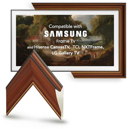 Design Decorativo Artigianale Madrit per Samsung Frame TV, Hisense CanvasTV, TCL NXTFrame e TV in Stile LG Gallery (Hisense CanvasTV, 65'')