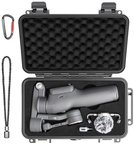 FPVtosky Hard Case for DJI Osmo Mobile 8P, Waterproof Portable EVA Case for Osmo Mobile 8P Gimbal Stabilizer Creator Combo for Travel/Camping/Outdoor Photography[CASE ONLY]