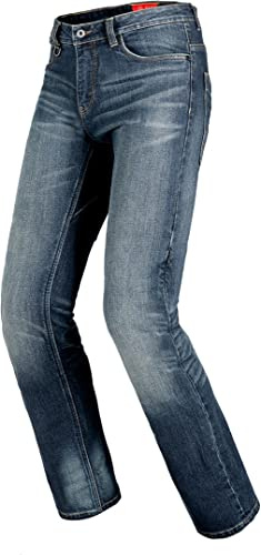 SPIDI, J Tracker Short, Farbe Blue Dark Used, Motorradhose für Herren mit Protektoren, Passform Slim, praktische und elastische Motorradjeans