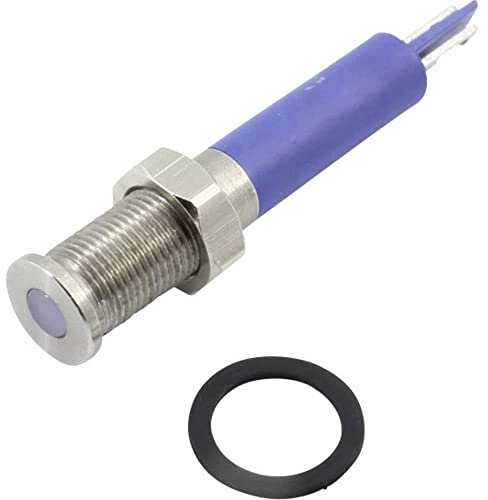 TRU Components LED-Indikator 6 mm 24 V Flat Head White