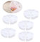 5 Stück – 6 Raster klar Rund Handwerk Edelsteine Perlen Display Aufbewahrung Box Organizer Trennwand Schmuckbox Nähkasten