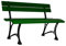 k koma GARTENMÖBEL Sitzbank Gartenmöbel Holzbank Bank Parkbank MASSIVHOLZ 120 cm (Grün)