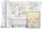 Medianlux Fliesen-Aufkleber Fliesen-Bild Vintage Nostalgie Blumen Blätter Beige Geld Grau Bad WC Deko, 8 Stück, 20x25cm m13m26h-88508