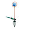 Relaxdays Sprinklerblume, Wasserspiel Garten, Rasensprenger Blume, mit Erdspieß, Sprinkler, HxD 55,5x11 cm, Kupfer-blau