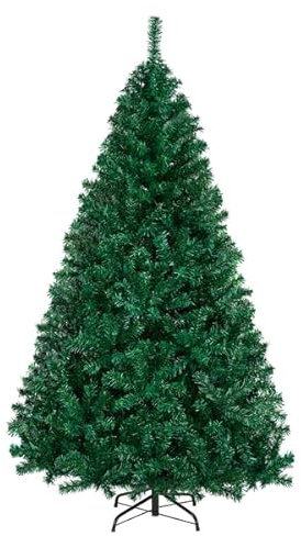 Yaheetech Albero di Natale 183 cm Artificiale Apertura Automatica Folto Realistico Supporto in Metallo Pieghevole Rami Decorazioni per Casa Negozio