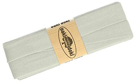 Schrägband Jersey 3m Breite 20mm Oaki Doki Tricot de Luxe Einfassband elastisch über 80 Farben, Farbe:silbergrau