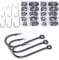 DHER 200 pcs Angeln Haken Angelzubehör Set Karpfen Haken Mit Kunststoff-Box Angelhaken 3#-12# Unterschiedlicher Größe Widerhaken Mit Löchern Kohlenstoffstahlmaterial Angeln Freizeit Unterhaltung