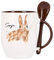 Herz & Heim® Ostergeschenk Löffel-Tasse mit Wunschname Osterhase Watercolour