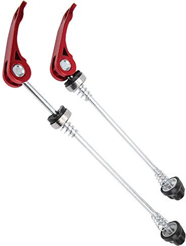 CHICIRIS Quick Release Skewer, 145/185mm 2pcs Road Mountain Bicycle Quick Release Skewers Bike Front Rear Skewer(red) Bicycles and accessories