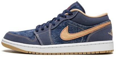 Nike Herren Air Jordan 1 Low Sneaker, Navy, 42.5 EU
