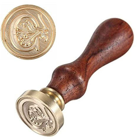 Anawakia Siegelstempel im Vintage-Stil - Wachs Siegel Set A-Z mit Holzgriff - Dekorativer Petschaft für Briefe - 26 Buchstaben DIY Holz Wachs Stempel (C)