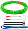 Guia Pasacables 20 m, 4,5 mm de diámetro, guía pasacables, guia electricista, con 2 muelles guía, muelle de tracción, ayuda para tirar cables