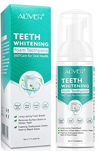 Zahnpasta Schaumzahnpasta (1 Pack) Whitening Zahnpasta, Zahnpasta Weisse Zähne, Zahncreme für schmerzempfindliche Zähne Complete Care Fluoridfrei, Natürlich & Innovative