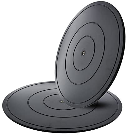 WORDFUN Pack of 2 Hochleistungs Drehscheiben, 40cm 360° Round Turntable with Steel Ball Bearings, Rotierende Plattenteller, Drehbar Plattform Für Monitor/Tv/Bonsai/Bücherregal