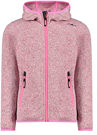 CMP ERROR:#N/A Kinder-knit-tech-jacke Knit-Tech Kinder Jacke Mit Fester Kapuze, Rosa Fluo-Weiß, 176 EU