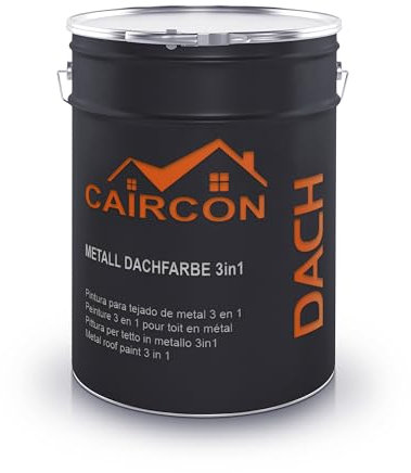 Dachbeschichtung 3in1 Dachfarbe für Metalldach Blechdach Weiß - 5L