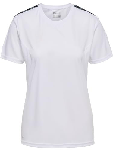 hummel Damen Hmlauthentic Pl Jersey S/S Woman Shirt, Weiß, M EU