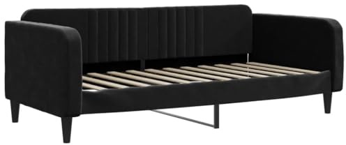vidaXL Tagesbett Schwarz 90x200 cm Samt