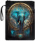 Poceacles Buchhülle mit Elefanten-Blumendruck für Buchliebhaber, Buchschutz, Buchumschläge für Taschenbücher, Polyester, langlebige Buchhüllen, Einheitsgröße, CZ25