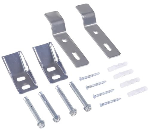 RecDec 2 Pairs Urinals Wall Mount Bracket Stand Hook with Expansion Screws for Men Urinal Washout Male Wash Out Basin Toilet Garage Shed Backyard Bathroom Outdoor