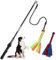 SYOOY Flirt Pole for Dogs, Interactive Dog Toys Teaser Wand Play Pole with Fleece Rope Lure Chewing Toy for Small Medium Large Dogs Puppy Outdoor Exercise & Training