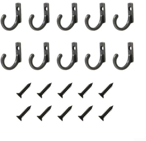 Wandmontierte Vintage Garderobenhaken Guss Antik Haken für Türen und Bademäntel (Bronze)