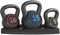 Yaheetech Kettlebell Set Kugelhantel Schwunghantel 2,2 KG (5 LB) / 4,6 KG (10 LB) / 6,8 KG (15 LB) Kettlebells mit Ablageschale 3er Kugelhantel-Set für Krafttraining Kugelgewicht