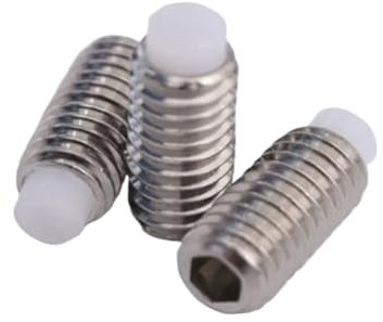 AQXYWQLL M3 M4 M5 M6 M8 M10 304 Edelstahl Kopf Hex Innensechskant Kunststoff Nylon Hund Konvexen Endpunkt Spitze Madenschraube Stellschraube(M8X8 5PCS)