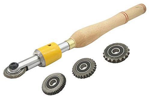 Chisels, Wood Carving Chisel Set Texture Wood Turning Tool with 4 Replacement Heads Thread Sprail Texturing and Spiralling System Woodworking Tools