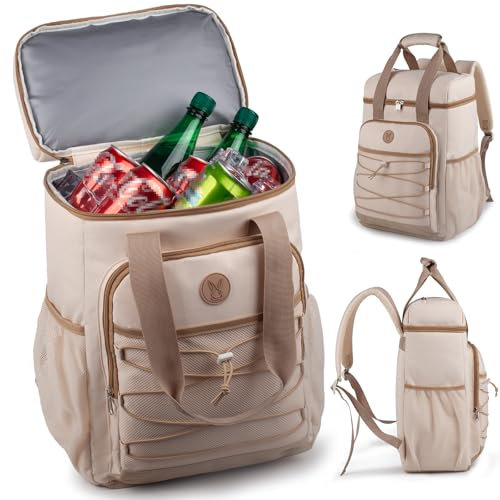 Kühlrucksack mit gepolstertem Tragegriff, Leichter und isolierter Rucksack, auslaufsicher, große Kapazität – ideal für Frauen und Männer für Strand, Camping, Picknick, Angeln und Wandern