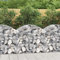 Myheimly Gabione mit Hochbogen 100x50x80/100 cm Verzinktes Eisen