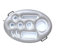 Vintix Aufblasbare Getränkehalter Pool Cocktailhalter Schwimmende Eisbar 75x50x12cm PVC-Eisbox mit 9 Fächern für Poolpartys & Strandurlaub (Silber)