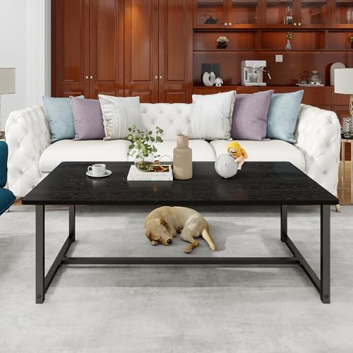 HAHRIR Vintage Couchtisch, 90x45x42cm Sofa Beistelltisch, Wohnzimmertisch mit Stauraum, Beistelltisch Metall, Metallgestell mit Ablage, Einfach zu Montieren (Wohnzimmertisch)