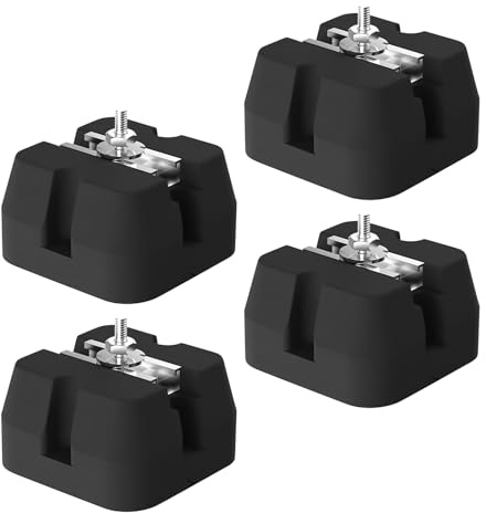 Patins de Base en Caoutchouc pour les Climatiseurs Split,Patins de Base pour les Climatiseurs Sans Conduit | Kit Anti-Vibrations 4 Pièces Pour Sol et Installation Extérieure