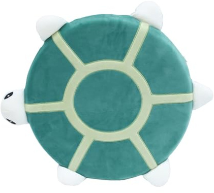 Ueiwffzo Rund Sitzkissen Kinder, Memory Schaum Stuhlkissen 40cm Cartoon Meerestiere Abnehmbar Stuhl Sitzpolster, Weiche Sitzauflage Bodenkissen für Schule Kinderzimmer (Schildkröte)