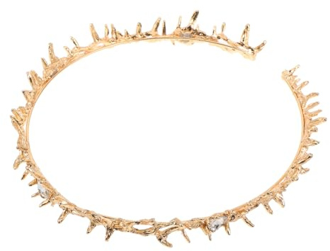 VALICLUD Goldene Dornenkrone Haarschmuck Spiky Crown Headpiece für Mädchen Gothic Cosplay Halloween Party Zubehör und Ostern Dekorationen