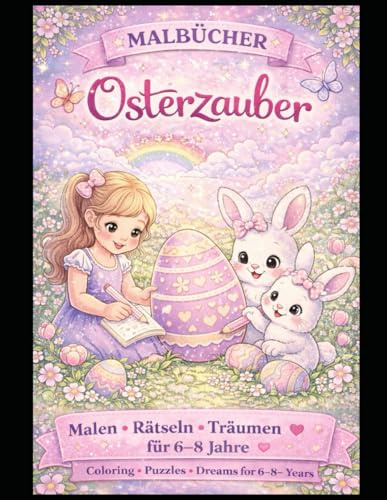 Osterzauber für Mädchen – Der geheime Garten, Mal- & Rätselbuch | Mut, Magie & Du: Ein zauberhaftes Oster-Mal- und Beschäftigungsbuch mit Geschichten, ... (Oster-Mal- & Rätselbuch-Reihe für Kinder)