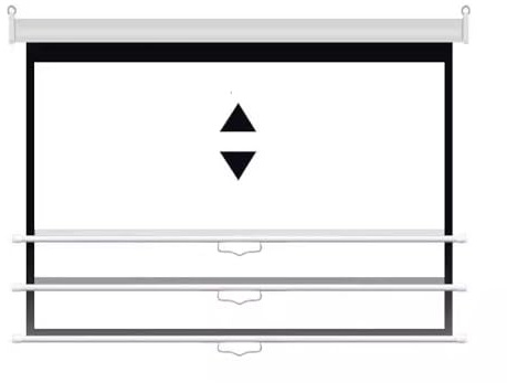 Portable Projection Screen， 72-inch Retractable Projector Screen Auto Lock 16:9 4:3 Wall Ceiling Mount(72inch-16:9)
